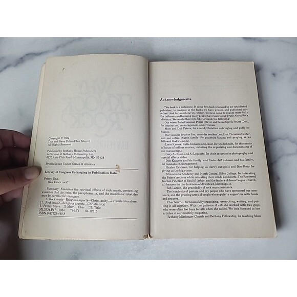 Why Knock Rock? By Dan Peters Steven Peters Paperback - Picture 4 of 10